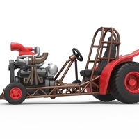 Mini Rod pulling tractor 7 Scale 1:25 - Thumbnail 2