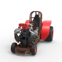 Mini Rod pulling tractor 7 Scale 1:25 - Thumbnail 4