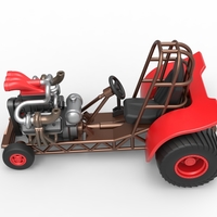 Mini Rod pulling tractor 7 Scale 1:25 - Thumbnail 9