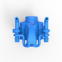 Twin turbo supercharged V8 Engine Version 3 Scale 1:25 - Thumbnail 7