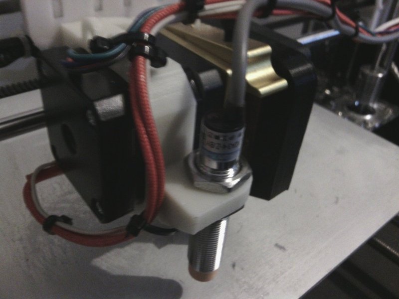 Sintron Prusa inductive sensor mount with extruder lowered 8mm