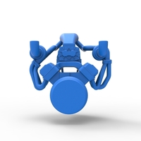 Twin turbo supercharged V8 Engine Version 3 Scale 1:25 - Thumbnail 13