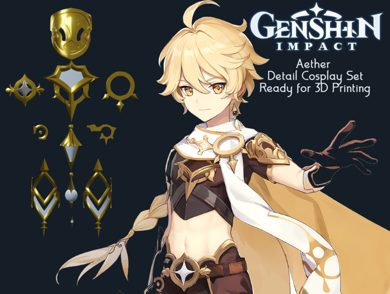 Genshin Impact Aether Cosplay Set
