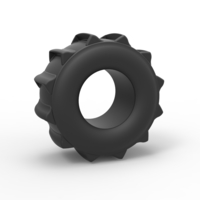 Diecast dirt dragster rear tire 3 Scale 1:25 - Thumbnail 1