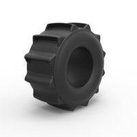 Diecast dirt dragster rear tire 3 Scale 1:25 - Thumbnail 2