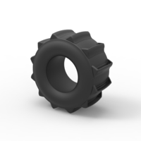 Diecast dirt dragster rear tire 3 Scale 1:25 - Thumbnail 7