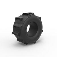 Diecast dirt dragster rear tire 4 Scale 1:25 - Thumbnail 2