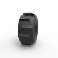 Diecast dirt dragster rear tire 4 Scale 1:25 - Thumbnail 3