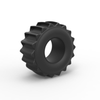 Diecast dirt dragster rear tire 5 Scale 1:25 - Thumbnail 2