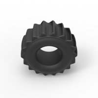 Diecast dirt dragster rear tire 5 Scale 1:25 - Thumbnail 6