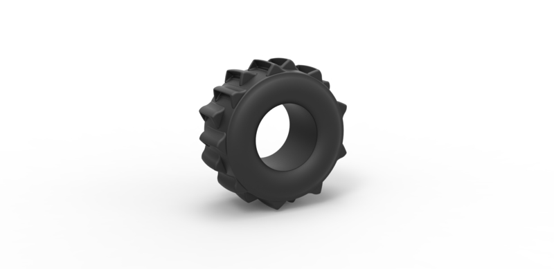 Diecast dirt dragster rear tire 6 Scale 1:25