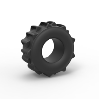 Diecast dirt dragster rear tire 6 Scale 1:25 - Thumbnail 1