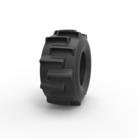 Diecast dirt dragster rear tire 6 Scale 1:25 - Thumbnail 3