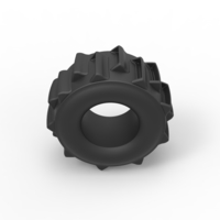 Diecast dirt dragster rear tire 6 Scale 1:25 - Thumbnail 6