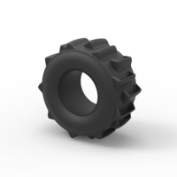 Diecast dirt dragster rear tire 6 Scale 1:25 - Thumbnail 7