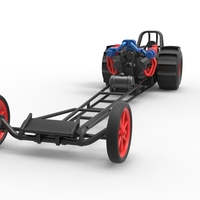 Front engine dirt dragster with turbo V8 1:25 - Thumbnail 4