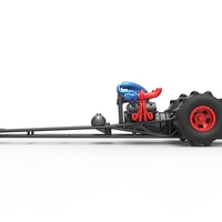 Front engine dirt dragster with turbo V8 1:25 - Thumbnail 8