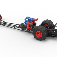 Front engine dirt dragster with turbo V8 1:25 - Thumbnail 11