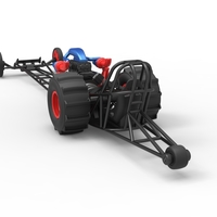 Front engine dirt dragster with turbo V8 1:25 - Thumbnail 12