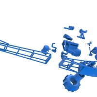 Front engine dirt dragster with turbo V8 1:25 - Thumbnail 16