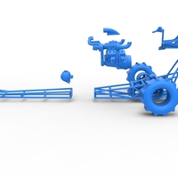 Front engine dirt dragster with turbo V8 1:25 - Thumbnail 19