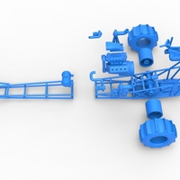 Front engine dirt dragster with turbo V8 1:25 - Thumbnail 20