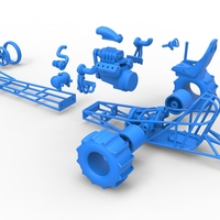 Front engine dirt dragster with turbo V8 1:25 - Thumbnail 21