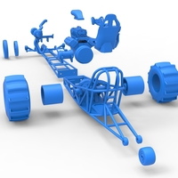 Front engine dirt dragster with turbo V8 1:25 - Thumbnail 22