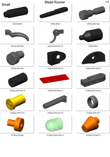 Deckard's Pistol - Blade Runner - Printable model - STL files 3D Print 503894