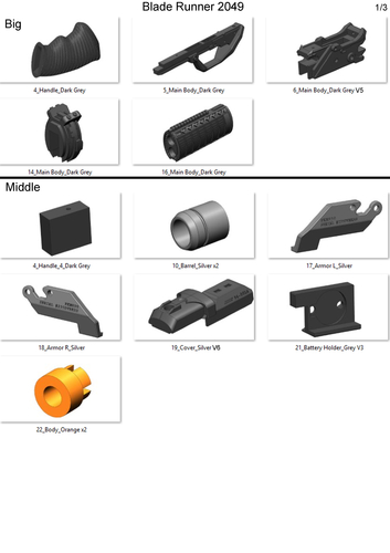 Agent K's Pistol - Blade Runner - Printable model - STL files 3D Print 503909