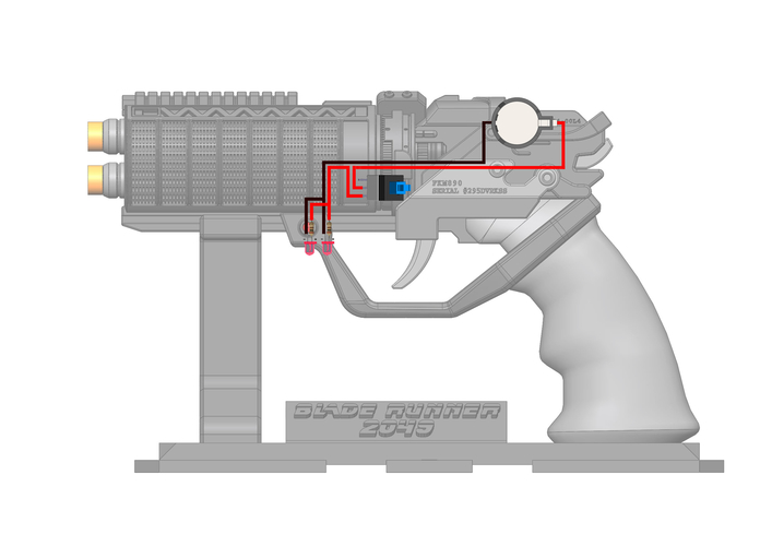 Agent K's Pistol - Blade Runner - Printable model - STL files 3D Print 503911