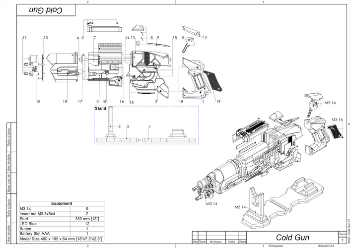 Cold Gun - Legends Of Tomorrow - Printable model - STL files 3D Print 503920