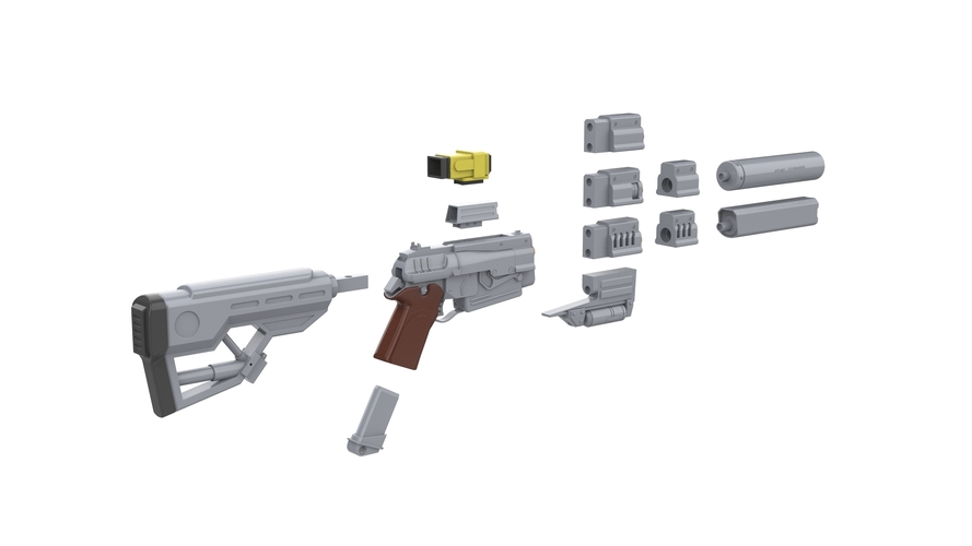 10mm Pistol - Fallout 4 - Printable model - STL files 3D Print 503962