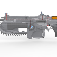 Lancer - Gears of War - Printable model - STL files - Thumbnail 13