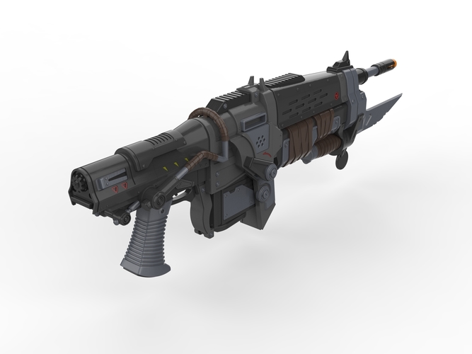 Retro Lancer - Gears of War - Printable 3d model - STL files 3D Print 503992