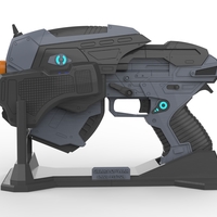 Snub Pistol - Gears of War - Printable 3d model - STL files - Thumbnail 3