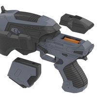 Snub Pistol - Gears of War - Printable 3d model - STL files - Thumbnail 8