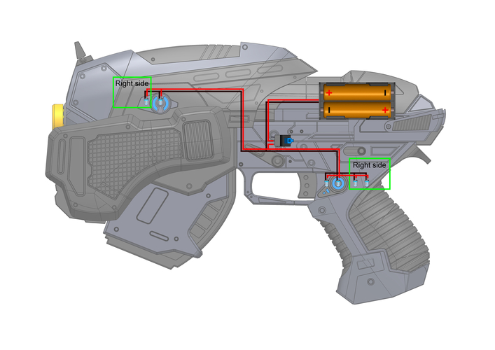 Snub Pistol - Gears of War - Printable 3d model - STL files 3D Print 504010