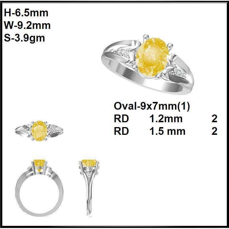 Fancy centre bridal ring STL file