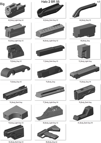 BR55 Battle Rifle - Halo - Printable model - STL files 3D Print 504025