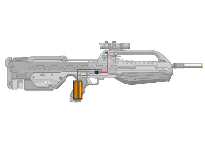 BR55 Battle Rifle - Halo - Printable model - STL files 3D Print 504028