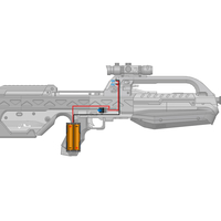 BR55 Battle Rifle - Halo - Printable model - STL files - Thumbnail 4