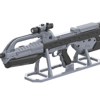 BR55 Battle Rifle - Halo - Printable model - STL files - Thumbnail 9
