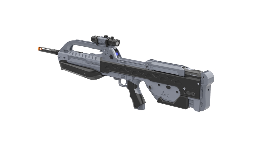 BR55 Battle Rifle - Halo - Printable model - STL files 3D Print 504035