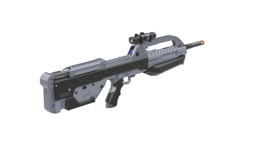BR55 Battle Rifle - Halo - Printable model - STL files 3D Print 504036