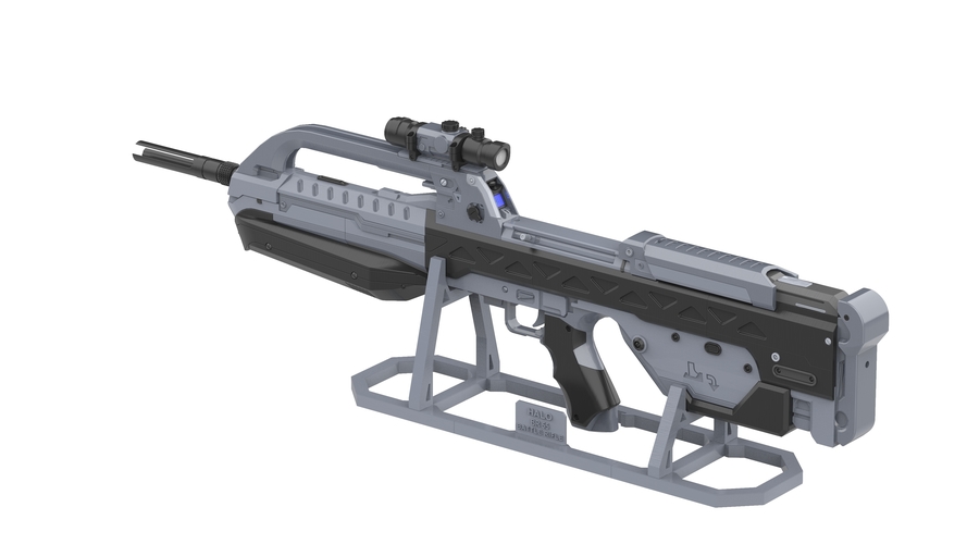 BR55 Battle Rifle - Halo - Printable model - STL files 3D Print 504040