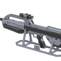 BR55 Battle Rifle - Halo - Printable model - STL files - Thumbnail 16