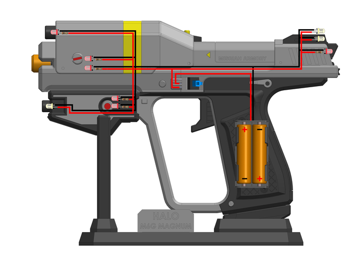 M6G Magnum - Halo - Printable model - STL files 3D Print 504090