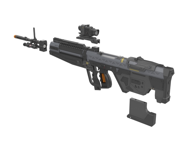 M392 Assault Rifle - Halo - Printable model - STL files 3D Print 504126