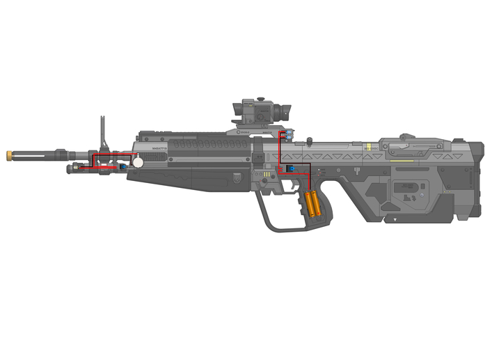 M392 Assault Rifle - Halo - Printable model - STL files 3D Print 504132